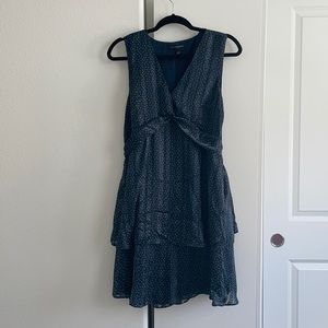 banana republic factory navy polka dot dress sz 12